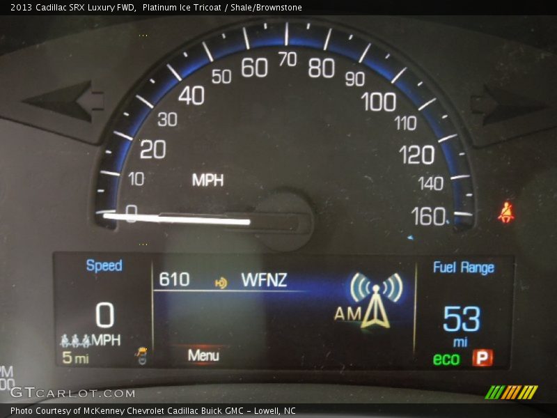 Platinum Ice Tricoat / Shale/Brownstone 2013 Cadillac SRX Luxury FWD