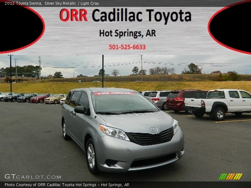 Silver Sky Metallic / Light Gray 2012 Toyota Sienna