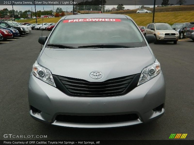 Silver Sky Metallic / Light Gray 2012 Toyota Sienna