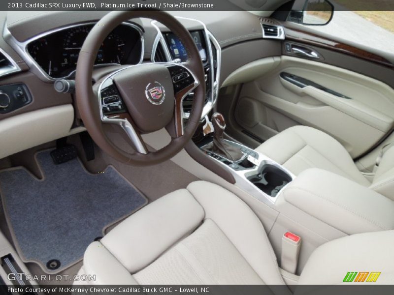 Platinum Ice Tricoat / Shale/Brownstone 2013 Cadillac SRX Luxury FWD
