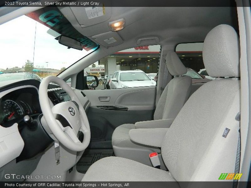 Silver Sky Metallic / Light Gray 2012 Toyota Sienna