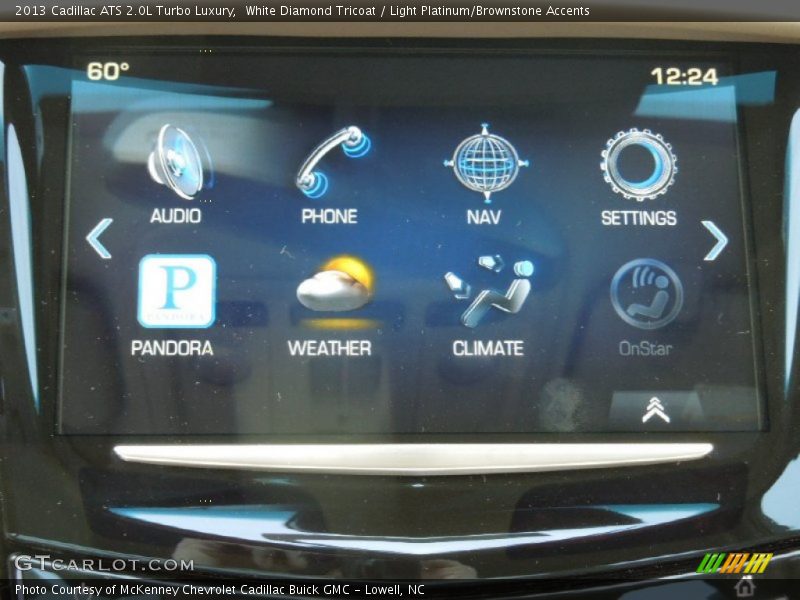 White Diamond Tricoat / Light Platinum/Brownstone Accents 2013 Cadillac ATS 2.0L Turbo Luxury