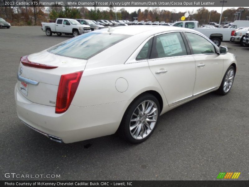 White Diamond Tricoat / Very Light Platinum/Dark Urban/Cocoa Opus Full Leather 2013 Cadillac XTS Platinum FWD