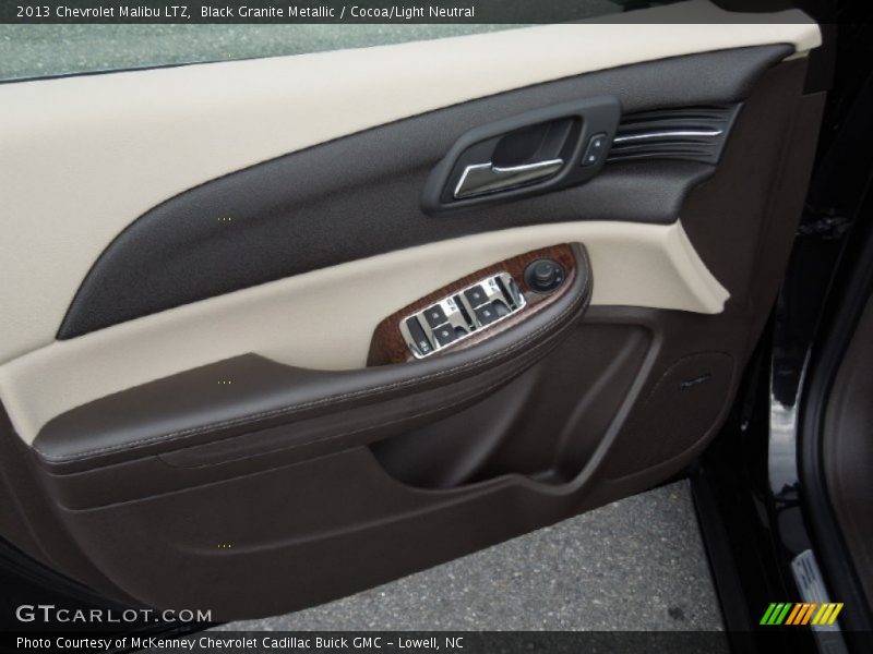 Black Granite Metallic / Cocoa/Light Neutral 2013 Chevrolet Malibu LTZ