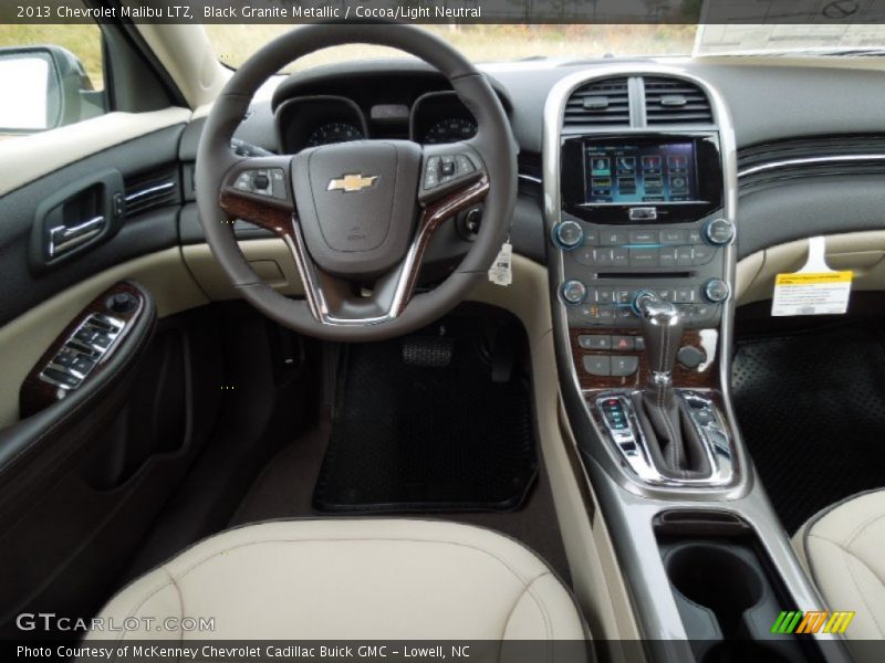Black Granite Metallic / Cocoa/Light Neutral 2013 Chevrolet Malibu LTZ