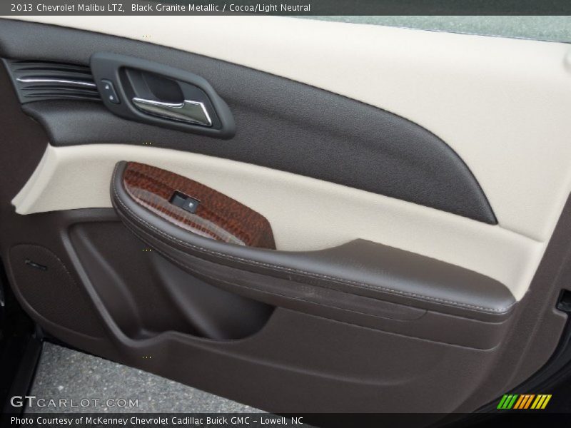 Black Granite Metallic / Cocoa/Light Neutral 2013 Chevrolet Malibu LTZ