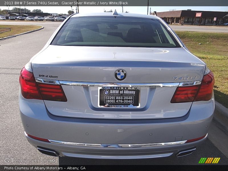 Glacier Silver Metallic / Ivory White/Black 2013 BMW 7 Series 740Li Sedan