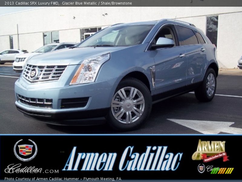 Glacier Blue Metallic / Shale/Brownstone 2013 Cadillac SRX Luxury FWD
