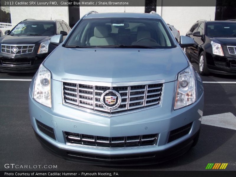 Glacier Blue Metallic / Shale/Brownstone 2013 Cadillac SRX Luxury FWD