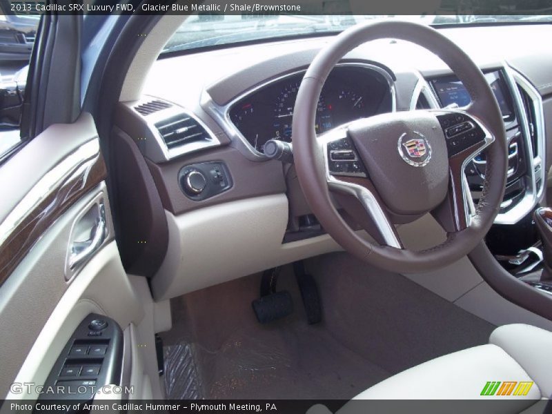 Glacier Blue Metallic / Shale/Brownstone 2013 Cadillac SRX Luxury FWD