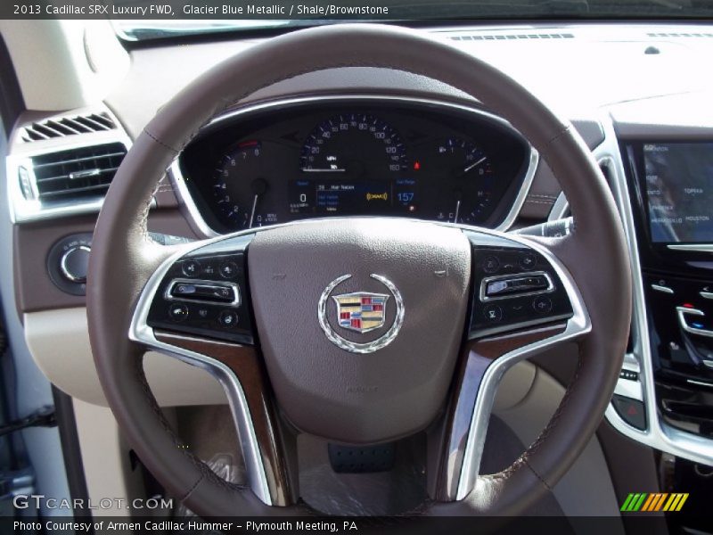 Glacier Blue Metallic / Shale/Brownstone 2013 Cadillac SRX Luxury FWD