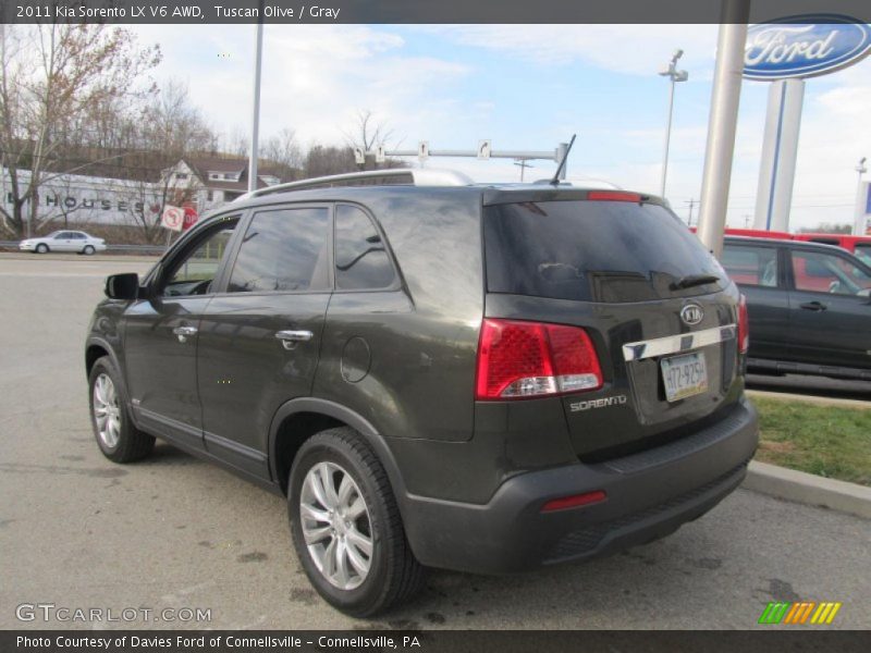 Tuscan Olive / Gray 2011 Kia Sorento LX V6 AWD