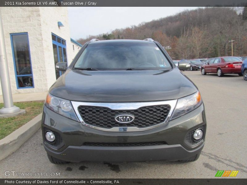 Tuscan Olive / Gray 2011 Kia Sorento LX V6 AWD