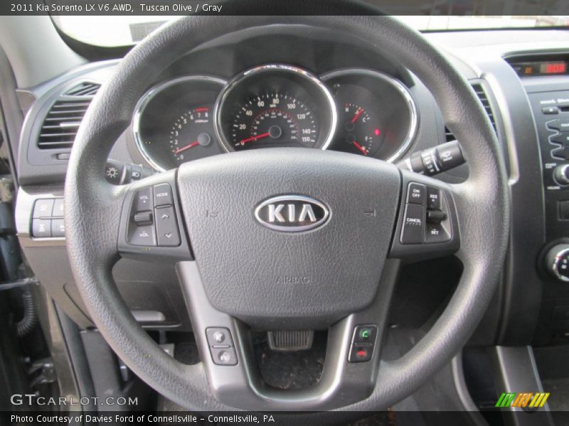Tuscan Olive / Gray 2011 Kia Sorento LX V6 AWD