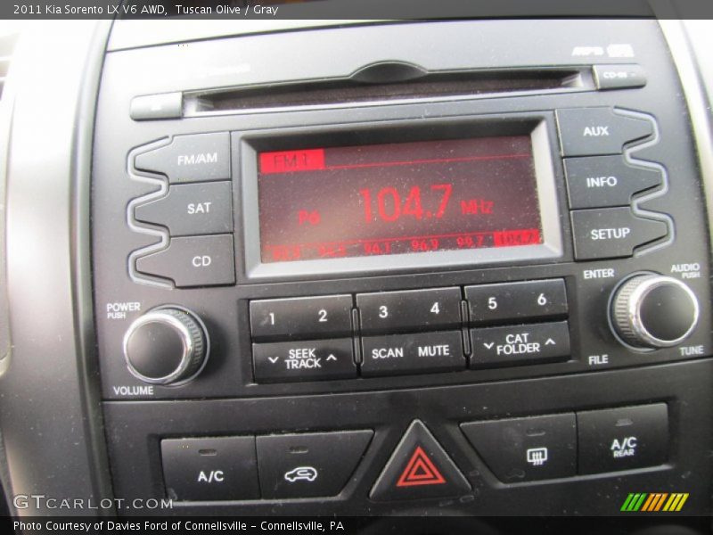 Tuscan Olive / Gray 2011 Kia Sorento LX V6 AWD