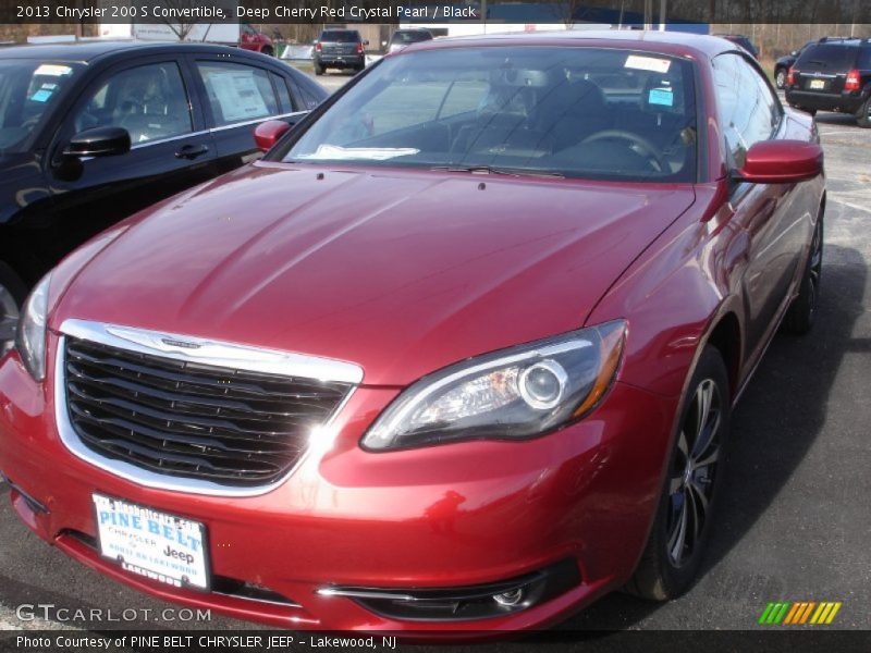 Deep Cherry Red Crystal Pearl / Black 2013 Chrysler 200 S Convertible