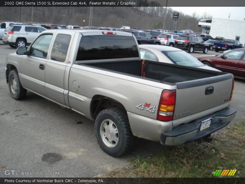 Pewter Metallic / Graphite 2002 GMC Sierra 1500 SL Extended Cab 4x4