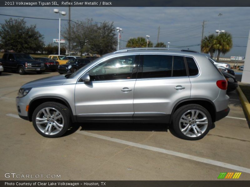 Reflex Silver Metallic / Black 2013 Volkswagen Tiguan SEL