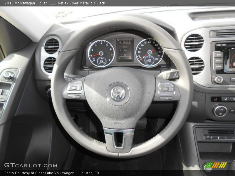 Reflex Silver Metallic / Black 2013 Volkswagen Tiguan SEL