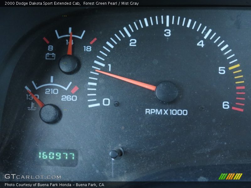 Forest Green Pearl / Mist Gray 2000 Dodge Dakota Sport Extended Cab