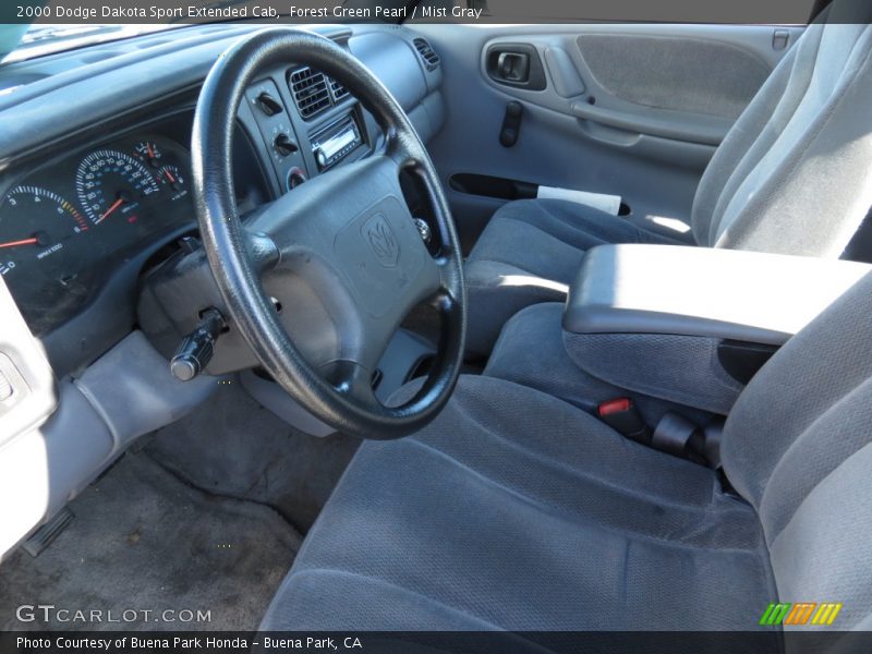 Forest Green Pearl / Mist Gray 2000 Dodge Dakota Sport Extended Cab