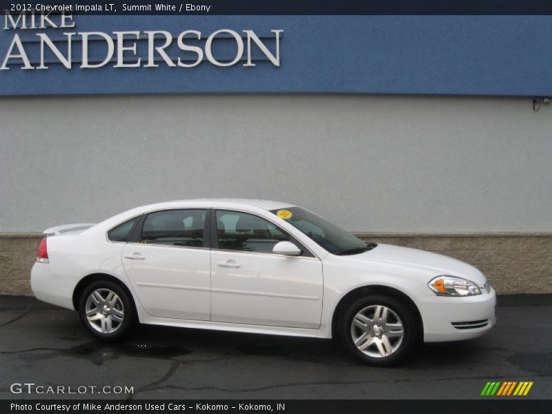 Summit White / Ebony 2012 Chevrolet Impala LT