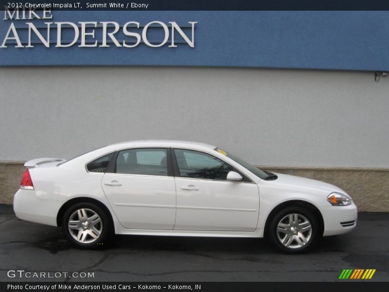 Summit White / Ebony 2012 Chevrolet Impala LT