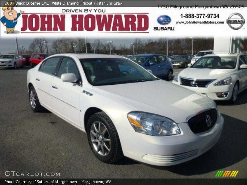 White Diamond Tricoat / Titanium Gray 2007 Buick Lucerne CXL