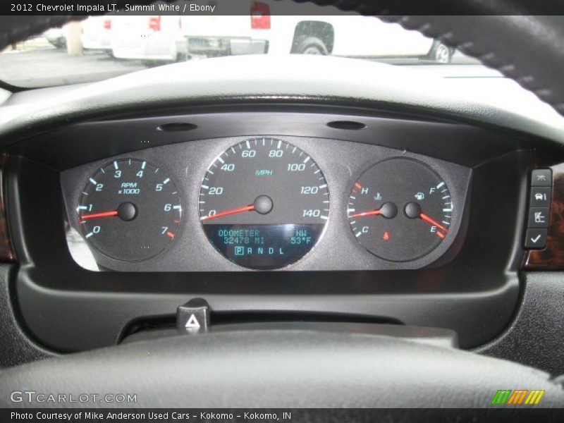 Summit White / Ebony 2012 Chevrolet Impala LT