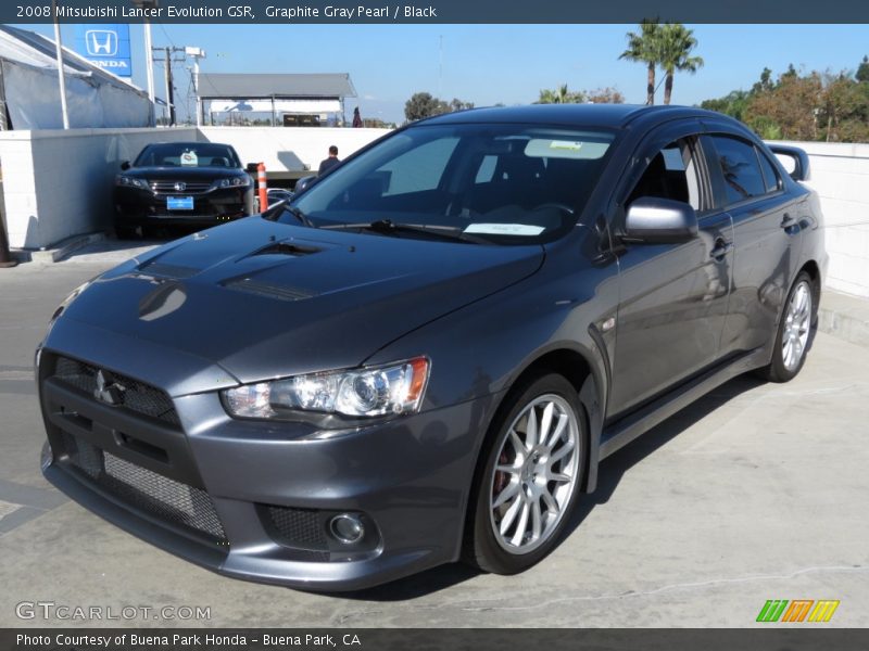 Graphite Gray Pearl / Black 2008 Mitsubishi Lancer Evolution GSR
