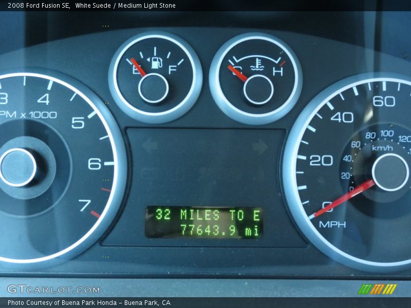 White Suede / Medium Light Stone 2008 Ford Fusion SE