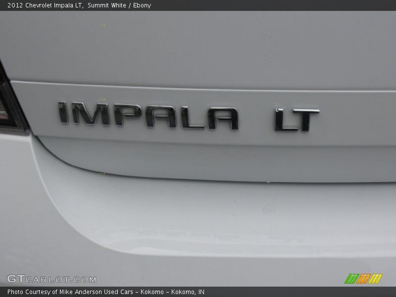 Summit White / Ebony 2012 Chevrolet Impala LT