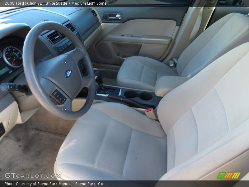 White Suede / Medium Light Stone 2008 Ford Fusion SE
