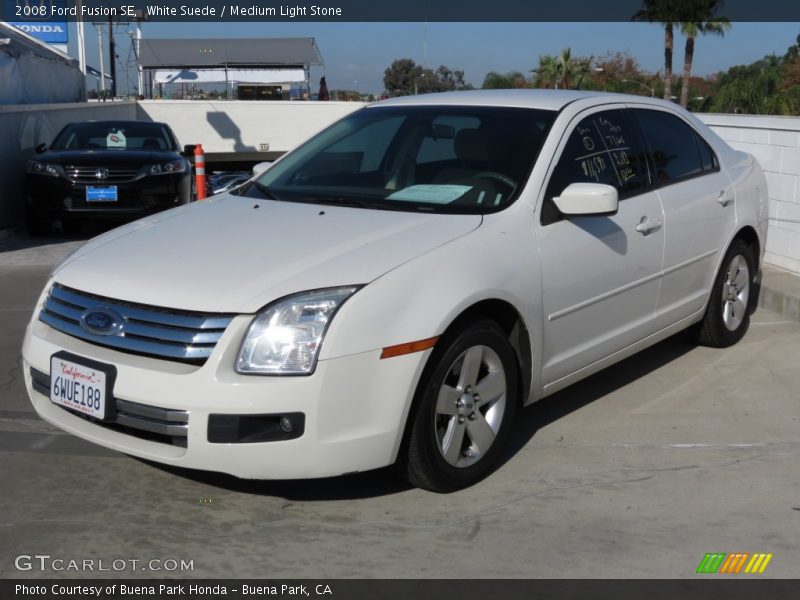 White Suede / Medium Light Stone 2008 Ford Fusion SE