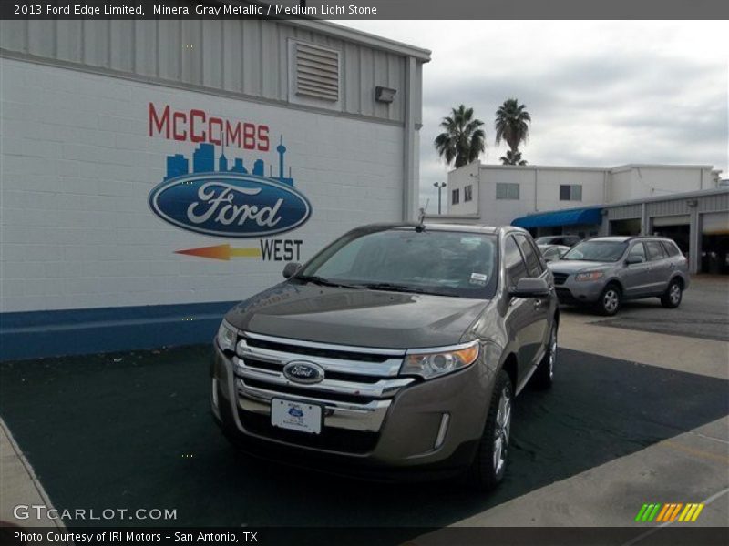 Mineral Gray Metallic / Medium Light Stone 2013 Ford Edge Limited