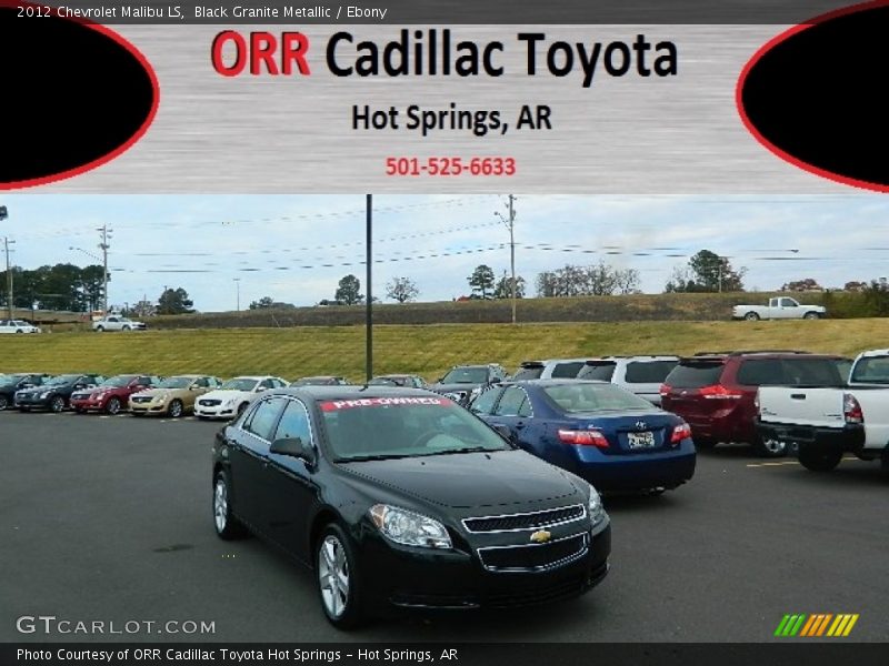 Black Granite Metallic / Ebony 2012 Chevrolet Malibu LS