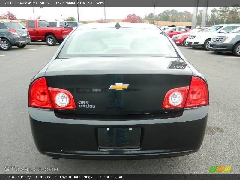 Black Granite Metallic / Ebony 2012 Chevrolet Malibu LS