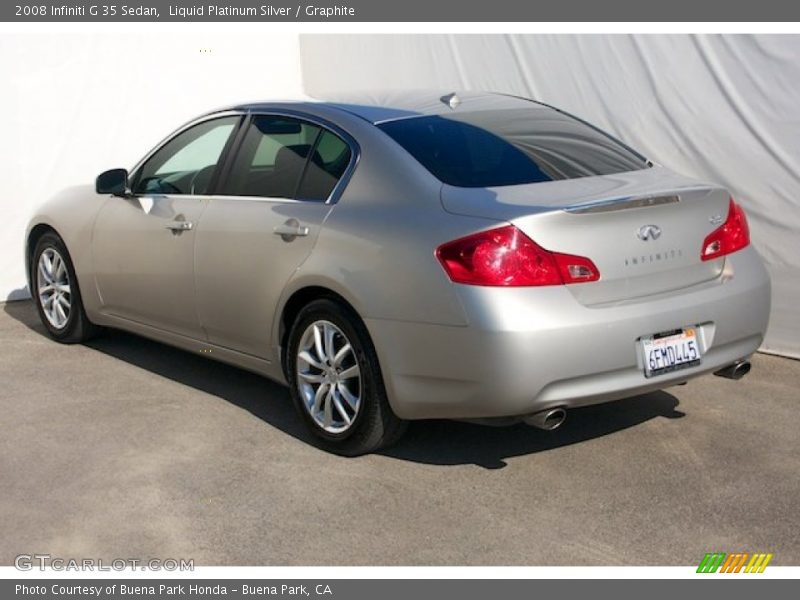 Liquid Platinum Silver / Graphite 2008 Infiniti G 35 Sedan