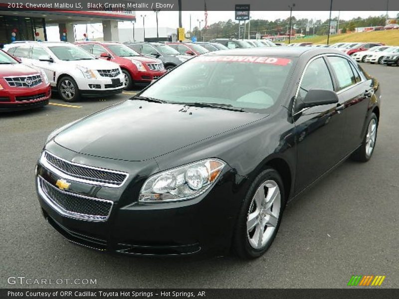 Black Granite Metallic / Ebony 2012 Chevrolet Malibu LS