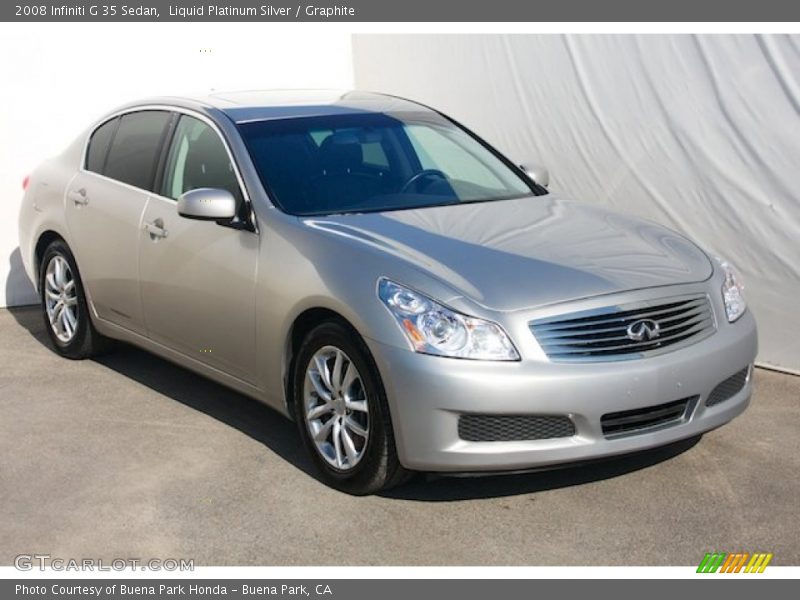 Liquid Platinum Silver / Graphite 2008 Infiniti G 35 Sedan