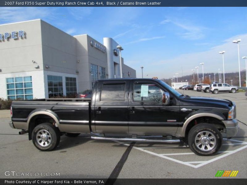 Black / Castano Brown Leather 2007 Ford F350 Super Duty King Ranch Crew Cab 4x4