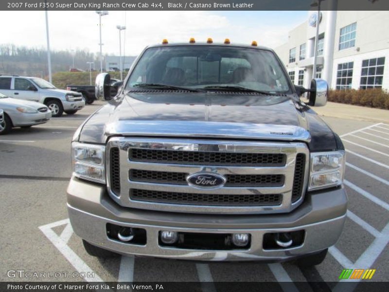 Black / Castano Brown Leather 2007 Ford F350 Super Duty King Ranch Crew Cab 4x4