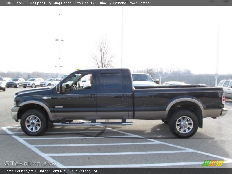 Black / Castano Brown Leather 2007 Ford F350 Super Duty King Ranch Crew Cab 4x4