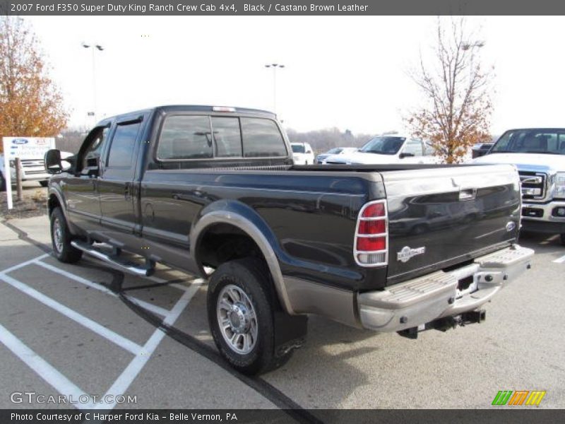 Black / Castano Brown Leather 2007 Ford F350 Super Duty King Ranch Crew Cab 4x4