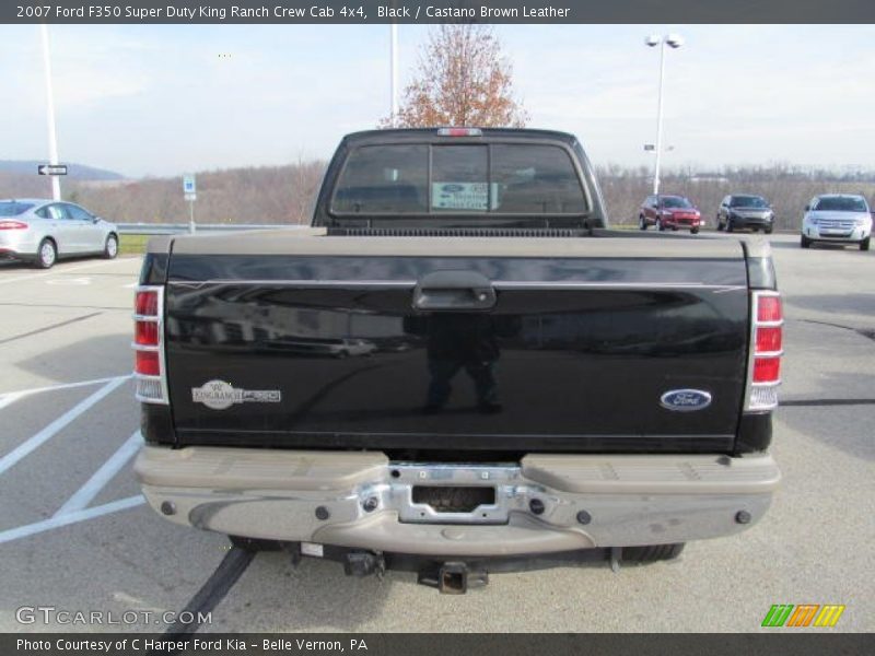 Black / Castano Brown Leather 2007 Ford F350 Super Duty King Ranch Crew Cab 4x4