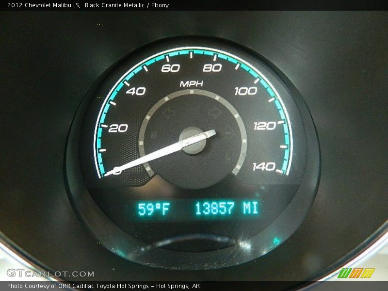Black Granite Metallic / Ebony 2012 Chevrolet Malibu LS