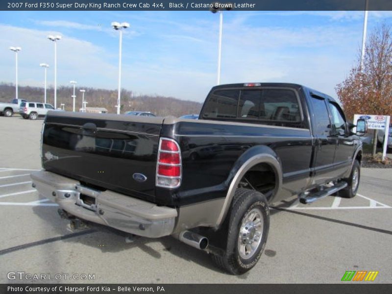 Black / Castano Brown Leather 2007 Ford F350 Super Duty King Ranch Crew Cab 4x4