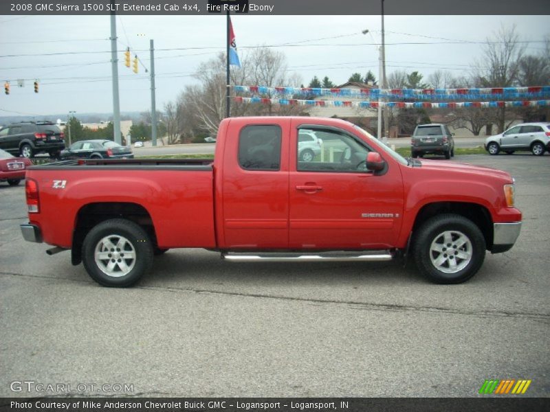 Fire Red / Ebony 2008 GMC Sierra 1500 SLT Extended Cab 4x4