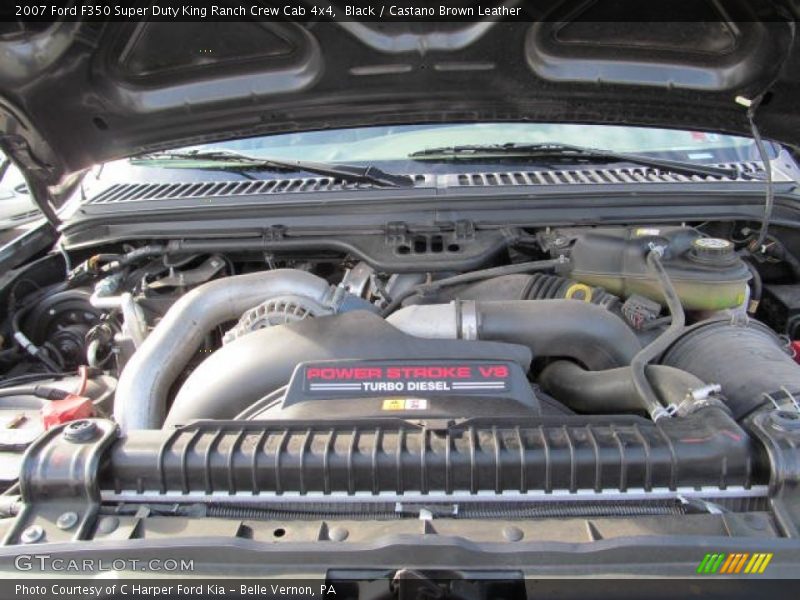 Black / Castano Brown Leather 2007 Ford F350 Super Duty King Ranch Crew Cab 4x4