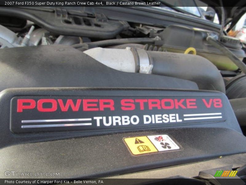 Black / Castano Brown Leather 2007 Ford F350 Super Duty King Ranch Crew Cab 4x4